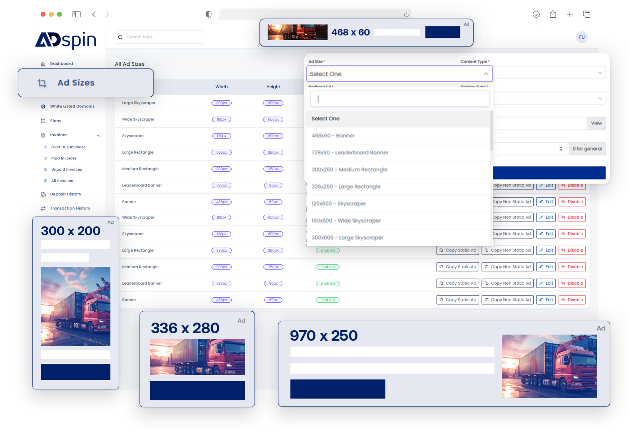 Ad Sizes